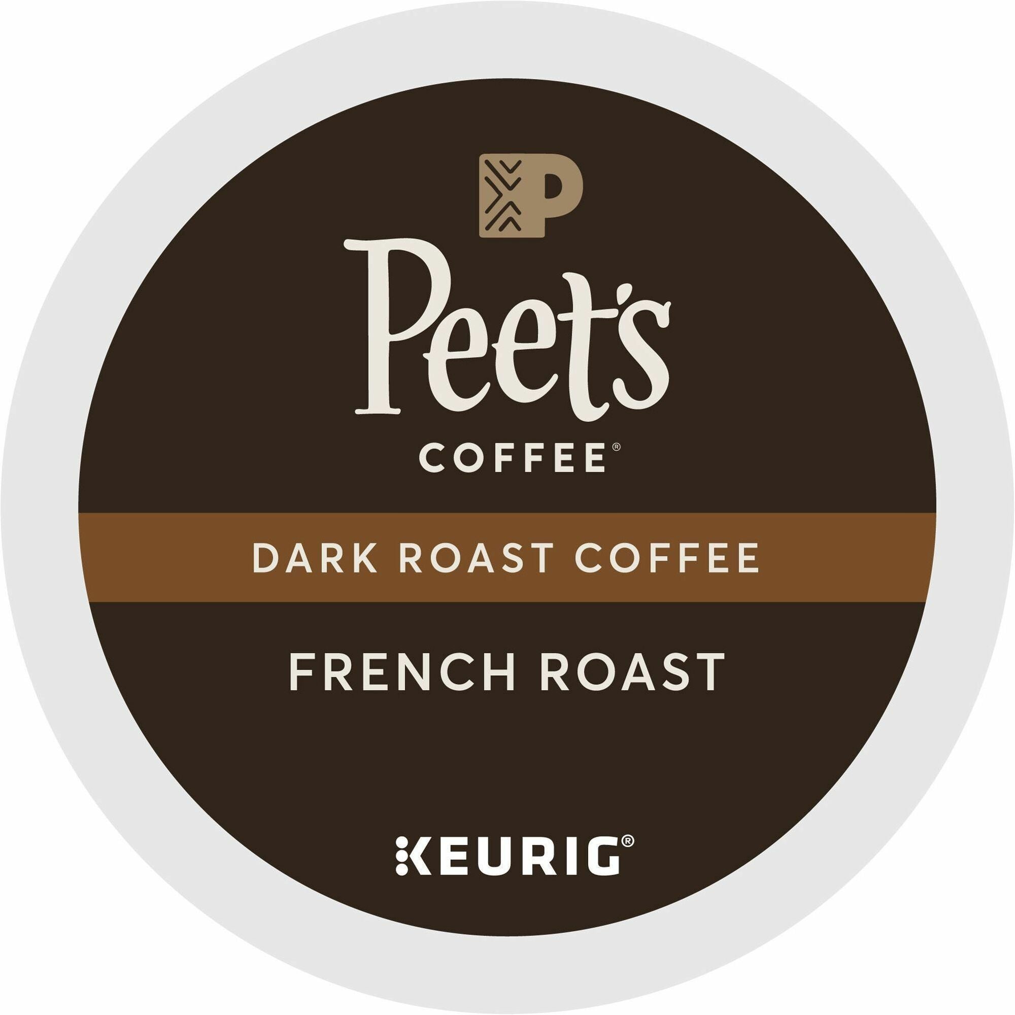 Peet's Coffee® K-Cup French Roast Coffee - Compatible with Keurig Brewer - Dark - K-Cup - 22 / Box