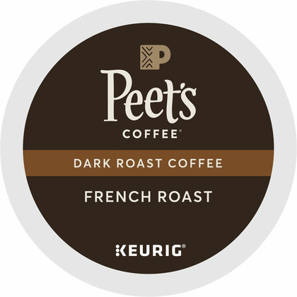 Peet's Coffee® K-Cup French Roast Coffee - Compatible with Keurig Brewer - Dark - K-Cup - 22 / Box