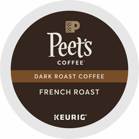 Peet's Coffee® K-Cup French Roast Coffee - Compatible with Keurig Brewer - Dark - K-Cup - 22 / Box