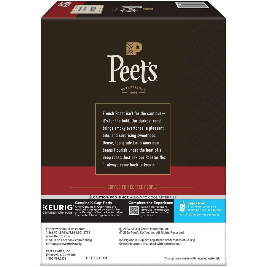 Peet's K-Cup French Roast Coffee - Rear