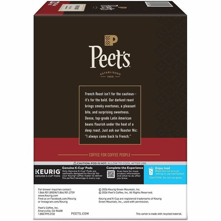 Peet's K-Cup French Roast Coffee - Rear