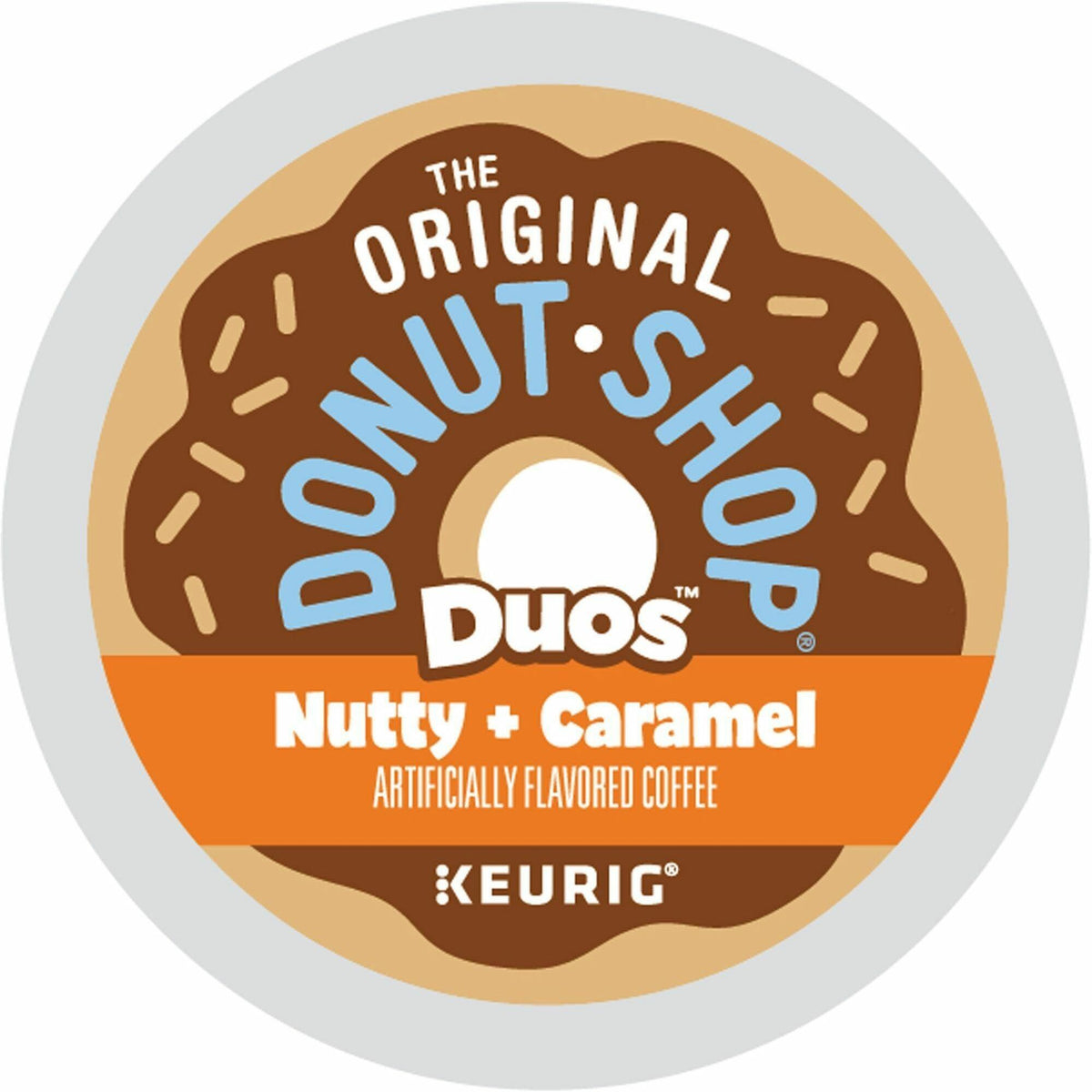 The Original Donut Shop® K-Cup Duos Nutty + Caramel Coffee - Compatible with Keurig Brewer - Medium - K-Cup - Nutty + Caramel - 24 / Box