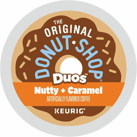 The Original Donut Shop® K-Cup Duos Nutty + Caramel Coffee - Compatible with Keurig Brewer - Medium - K-Cup - Nutty + Caramel - 24 / Box