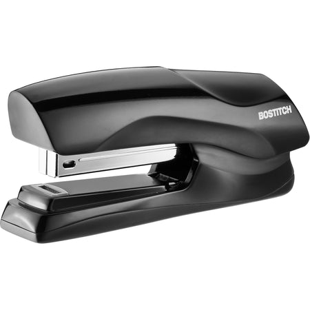 Bostitch Antimicrobial Flat Clinch Stapler - Staples Upto 40 Sheet - Holds Upto 210 Staple - Full Strip - Black - Steel, Rubber - 1 Each