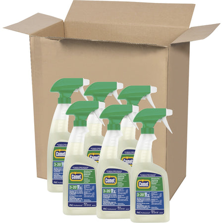 Comet Disinfecting Bath Cleaner - Ready-To-Use - 32 fl oz (1 quart) - Citrus Scent - Disinfectant, Scrub-free, Non-abrasive, Rinse-free - Green - 6 / Carton