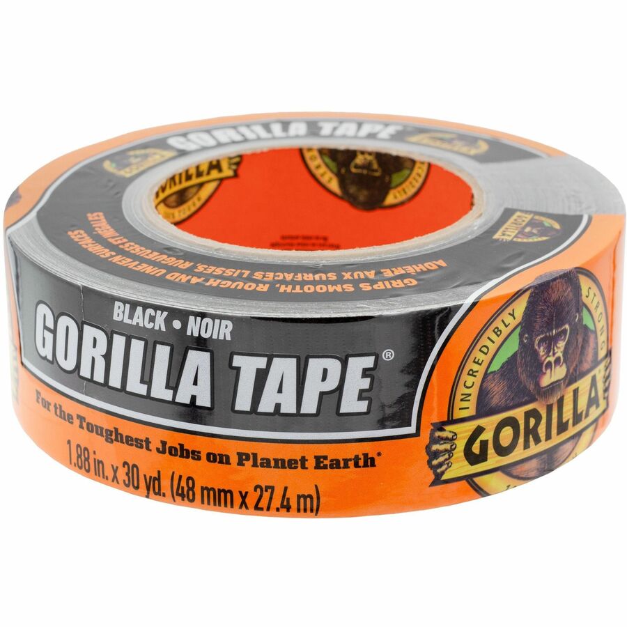 Gorilla Tape - 30 yd Length x 1.88" Width - Black - 1 Each