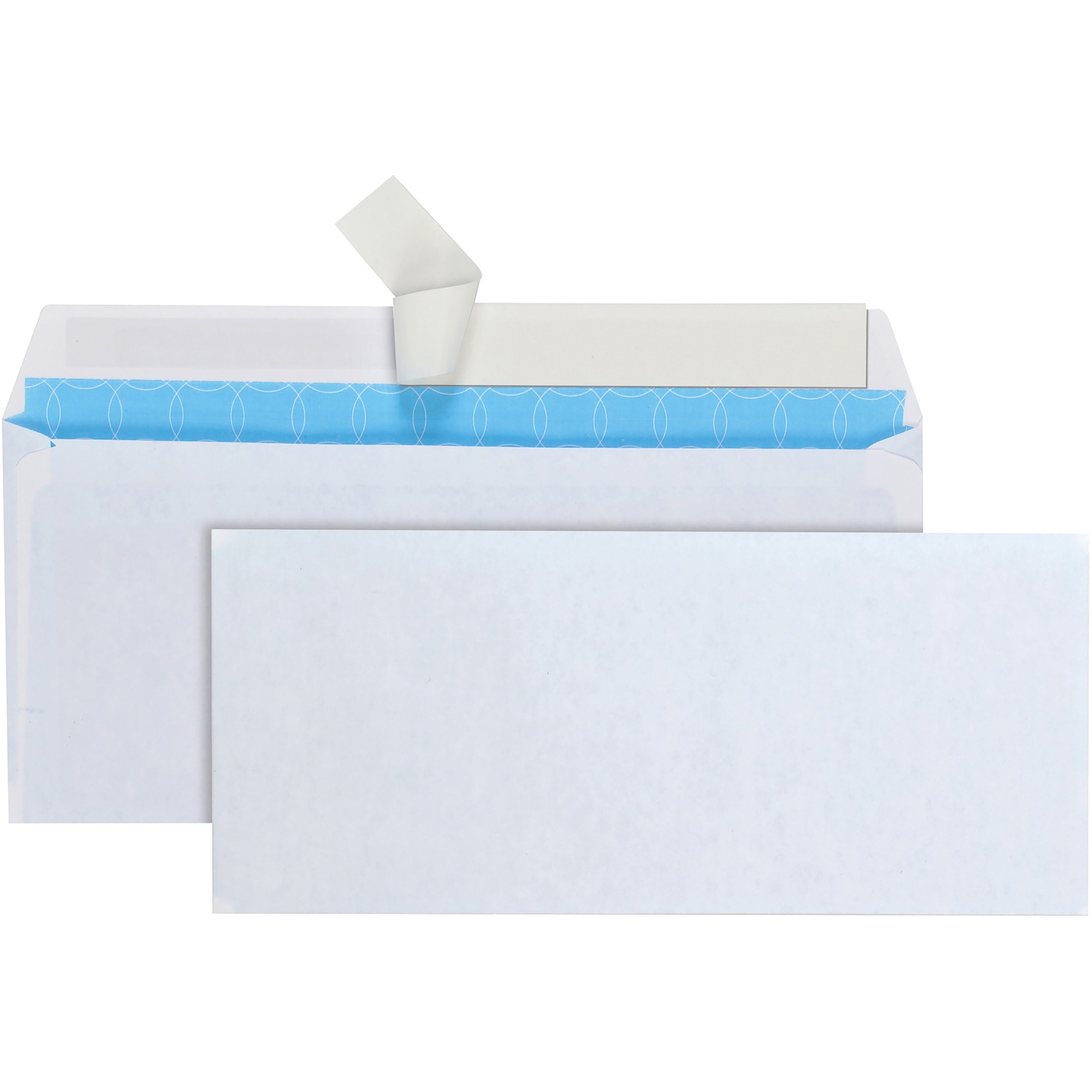 Quality Park No. 10 Treated Security Envelopes with Redi-Strip® Self-Sealing Closure - Business - #10 - 4 1/8" Width x 9 1/2" Length - 24 lb - Peel & Seal - White - 500 / Box
