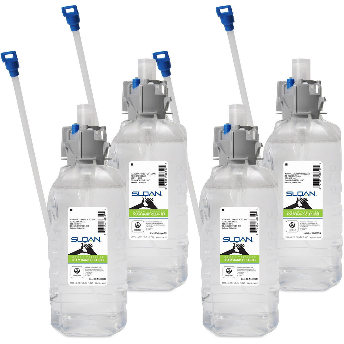 Sloan Green Certified Foam Hand Cleaner - 1.59 Quart - Kills Germs - Refillable & Hygienic - Skin/Body Lotions