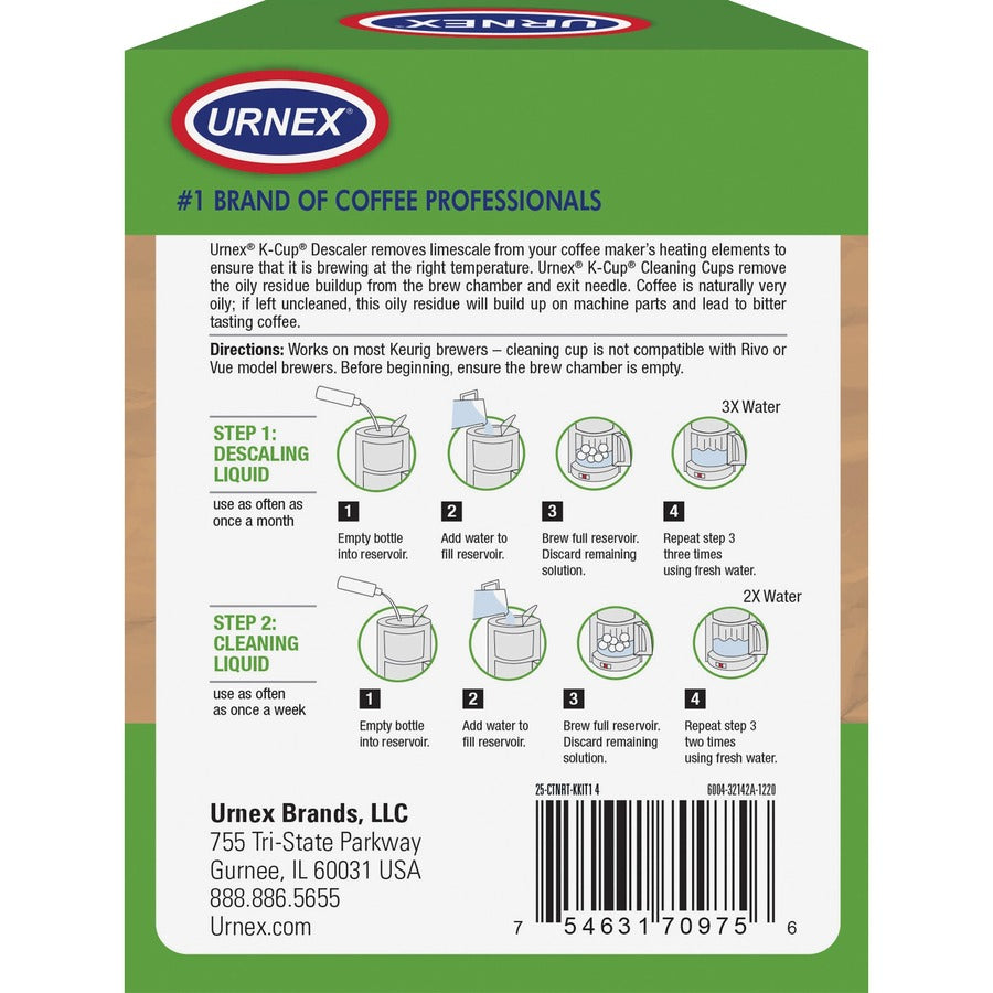 Urnex Single Brewer Cleaning Kit - Rear
