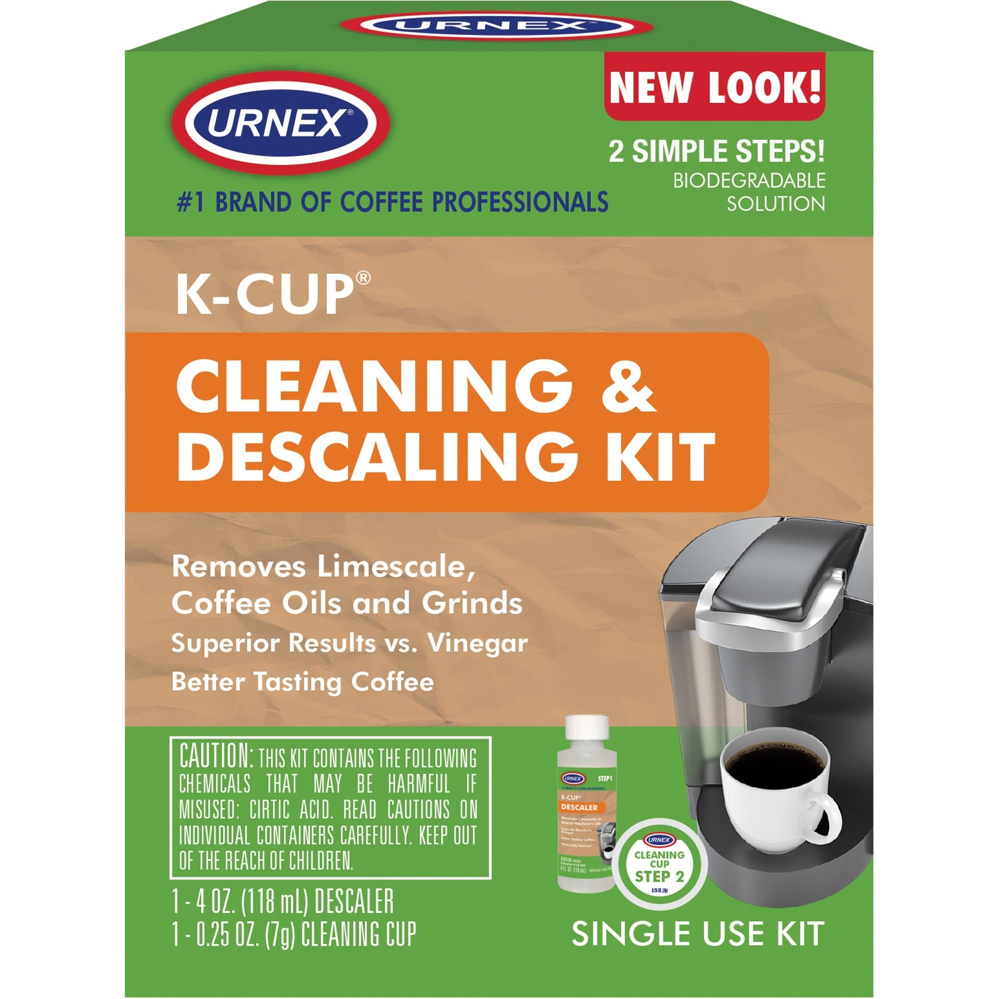 Urnex Single Brewer Cleaning Kit - For Coffee Maker - 0.25 oz - Biodegradable, Phosphate-free, Odorless - Green - 1 Each