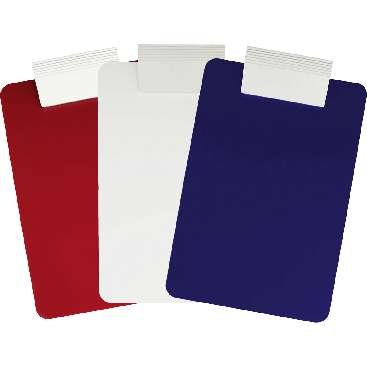 Saunders Antimicrobial Clipboard - 8 1/2" x 11" Sheet Size - Red, Blue - 3 / Pack