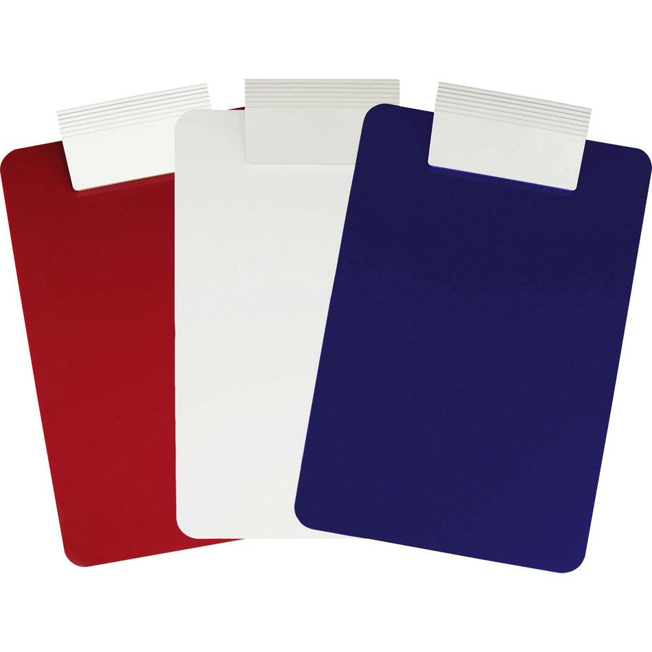 Saunders Antimicrobial Clipboard - 8 1/2" x 11" Sheet Size - Red, Blue - 3 / Pack
