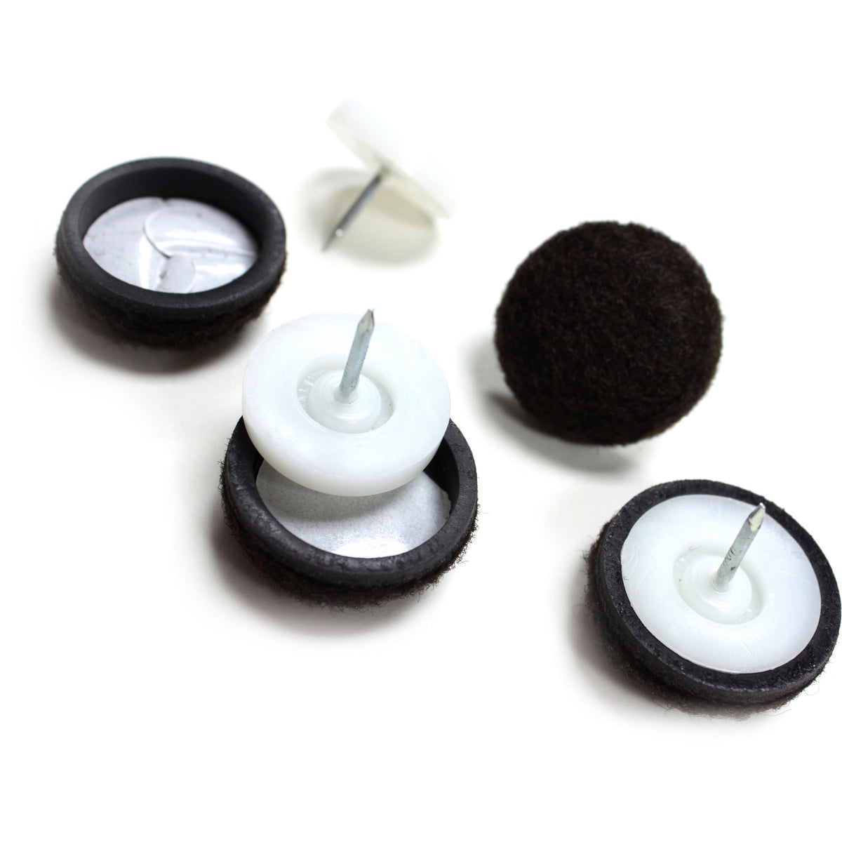 Lorell Nail-in Chair Tips with Felt - 2000