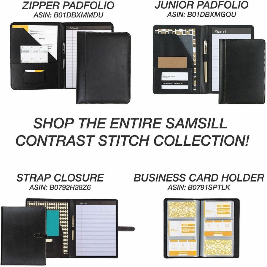 Samsill Contrast Stitch Leather Ring Binder - Alternate-Image7