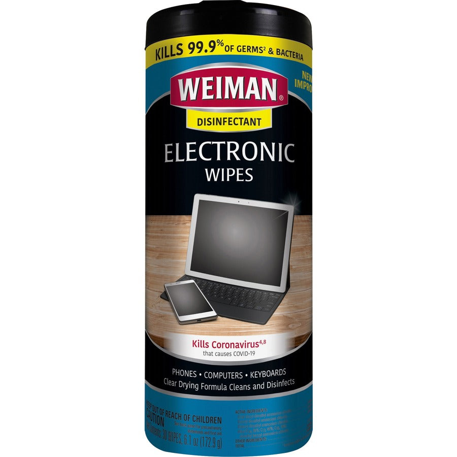 Weiman E-Tronic Wipes: Streak-free, Lint-free Electronics Cleaning - 30/Tub