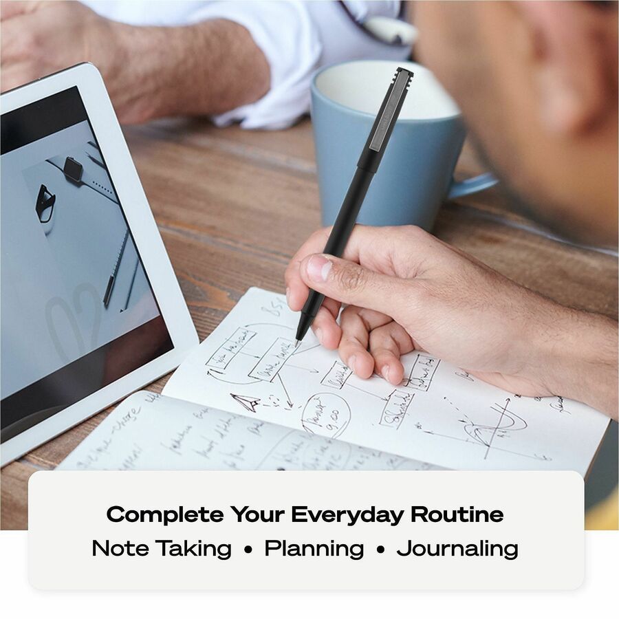 uniball&#8482; Roller Rollerball Pen - 0.5 mm Micro Pen Point - Refillable - Blue Ink - Pigment-based - 72 / Pack