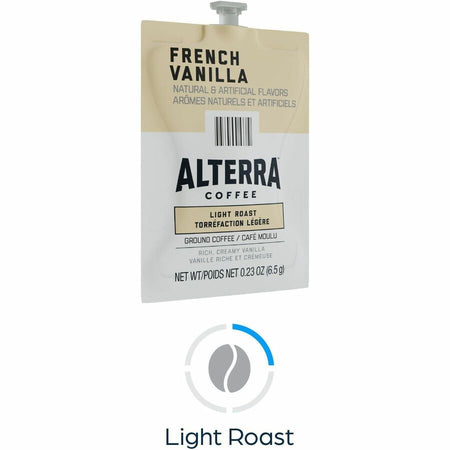 Alterra Freshpack French Vanilla Coffee - Medium Roast - 100/Carton