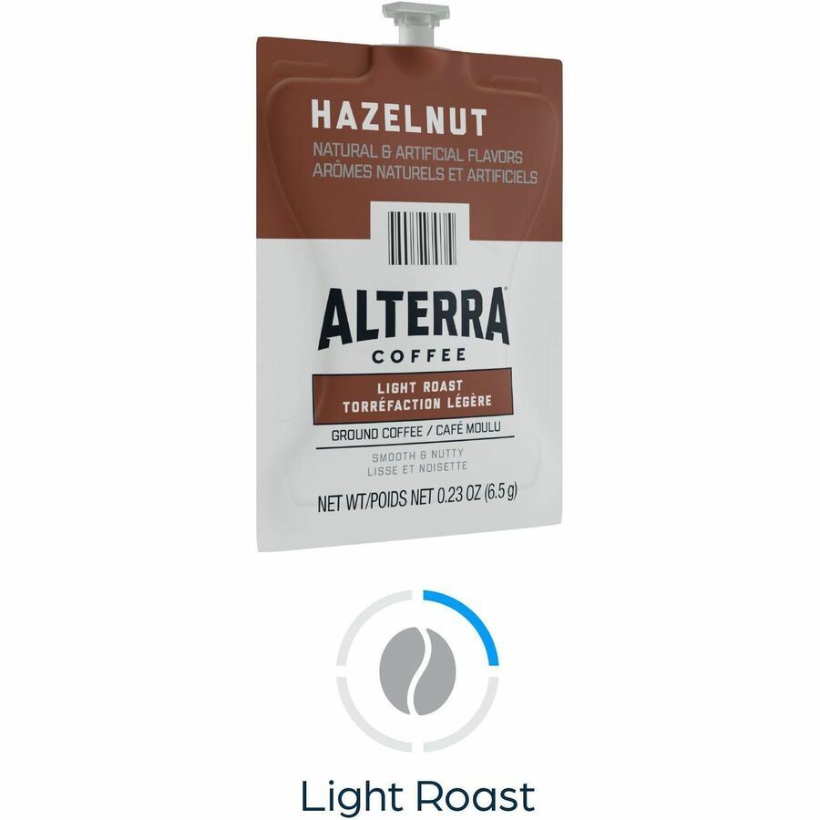 Alterra Freshpack Hazelnut Coffee - Compatible with Flavia Aroma, Flavia Barista, FLAVIA Creation 600, Flavia Creation 500, Flavia Creation 200, Flavia Creation 150, Flavia Creation 300 - Medium - Freshpack - 100 / Carton