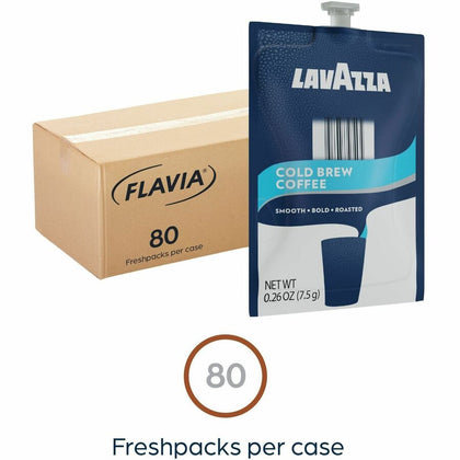 Lavazza Freshpack Cold Brew Coffee - Cocoa Flavor - 80/Carton