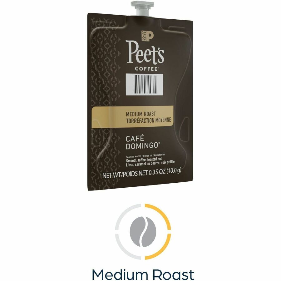 Peet's Freshpack Cafe Domingo Coffee - Compatible with Flavia Aroma, Flavia Barista, FLAVIA Creation 600, Flavia Creation 500, Flavia Creation 200, Flavia Creation 150, Flavia Creation 300 - Medium - Freshpack - Cafe Domingo - 76 / Carton
