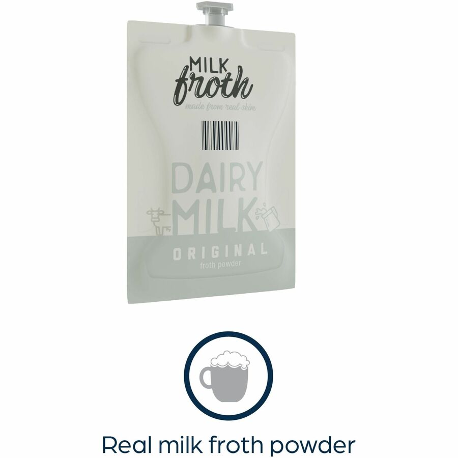 Flavia Freshpack Real Milk Froth Powder - Compatible with Flavia Barista, FLAVIA Creation 600, Flavia Creation 500, Flavia Creation 200, Flavia Creation 150, Flavia Creation 300, Flavia Aroma - Freshpack - Latte, Cappuccino - 72 / Carton