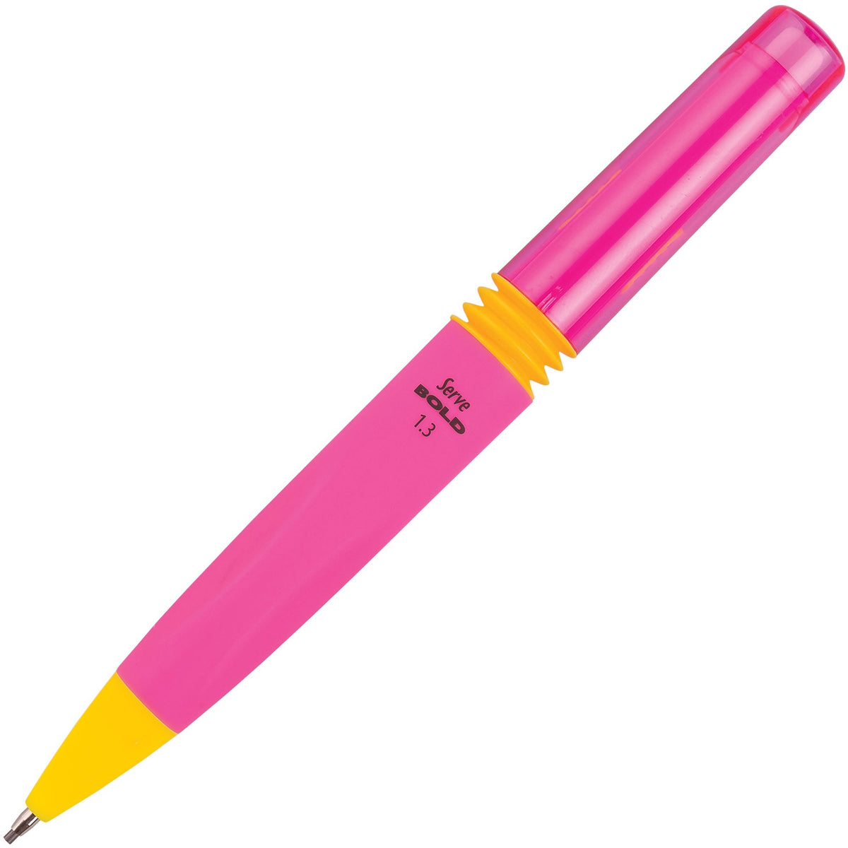 Serve Bold Mechanical Pencil - 1.3 mm Black Lead - Bold Point - Pink Plastic Barrel - 1 Each