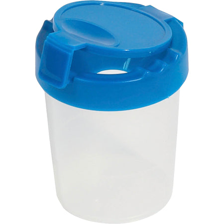 Deflecto Antimicrobial Kids No Spill Paint Cup Blue - Paint, Brush - 3.93" Height x 3.46" Width x 3.93" Depth - Blue - Plastic, Polypropylene - 1 Each