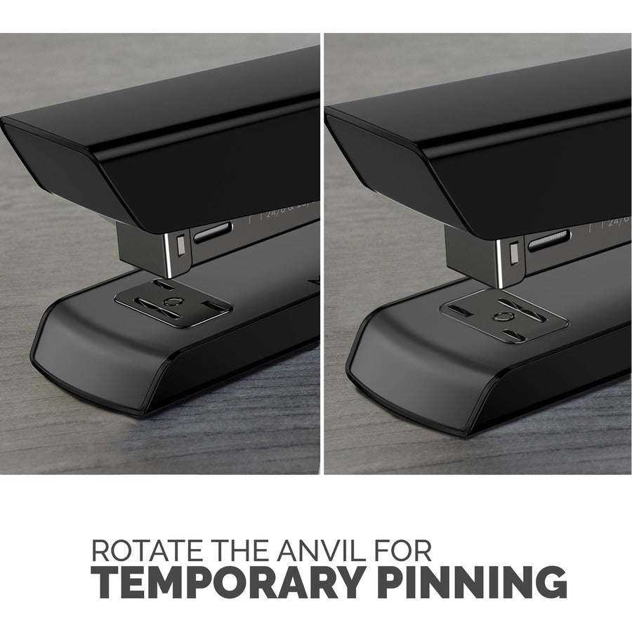 Fellowes LX820 Classic Office/Desktop Stapler - Holds Upto 210 Staple - Full Strip - Black - 1 Each