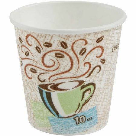 Dixie PerfecTouch 10 oz Insulated Paper Hot Coffee Cups by GP Pro - 1500