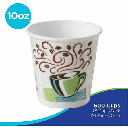 Dixie PerfecTouch 10 oz Insulated Paper Hot Coffee Cups by GP Pro - Alternate-Image1