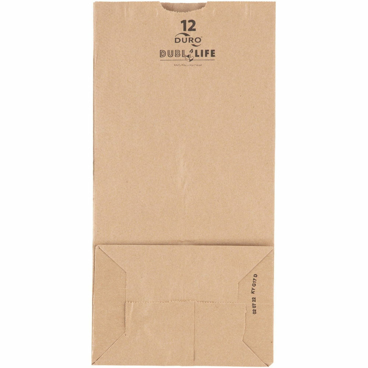 DURO Dubl Life SOS Bags - 7.06" Length x 4.50" Width - Brown - Kraft Paper - Grocery, Food - Recycled/ - 500 / Carton
