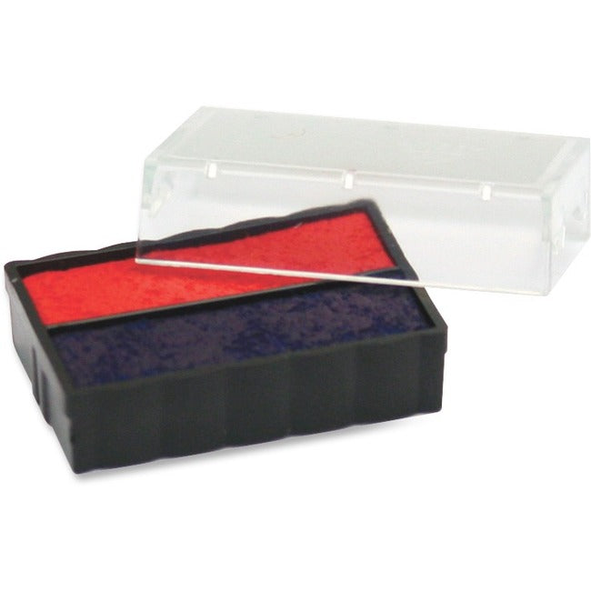Trodat E4850L Replacement Ink Pad - Red, Blue Ink - Plastic - 1 Each