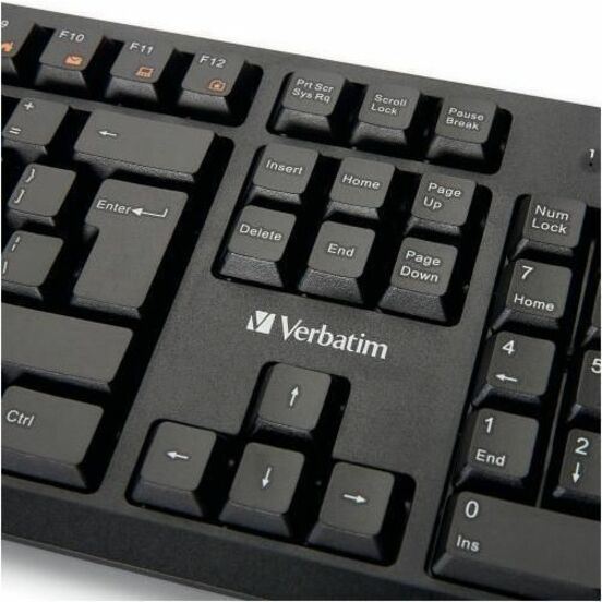 Verbatim Wired Keyboard - Cable Connectivity - USB Interface - Multimedia Hot Key(s) - Linux, ChromeOS, Mac OS, Windows, Mac, PC