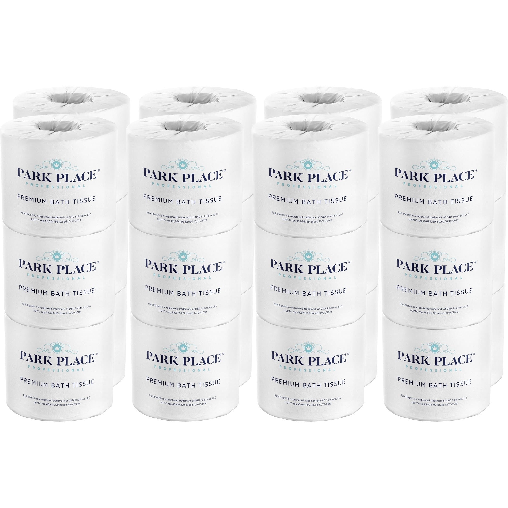 Park Place Double-ply Premium Bath Tissue Rolls - 2 Ply - 420 Sheets/Roll - Embossed Pattern - White - 24 Rolls Per CartonCarton - 24 / Carton