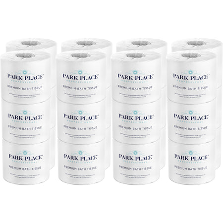 Park Place Double-ply Premium Bath Tissue Rolls - 2 Ply - 420 Sheets/Roll - Embossed Pattern - White - 24 Rolls Per CartonCarton - 24 / Carton