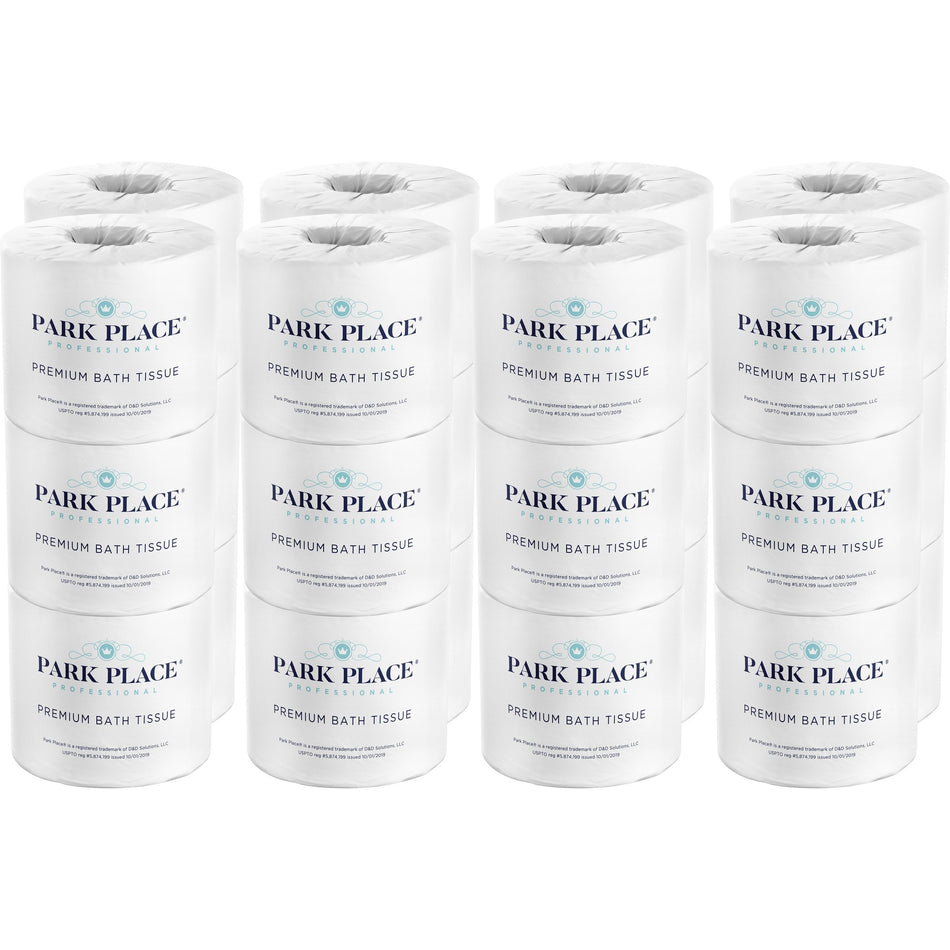 Park Place Double-ply Premium Bath Tissue Rolls - 2 Ply - 420 Sheets/Roll - Embossed Pattern - White - 24 Rolls Per CartonCarton - 24 / Carton