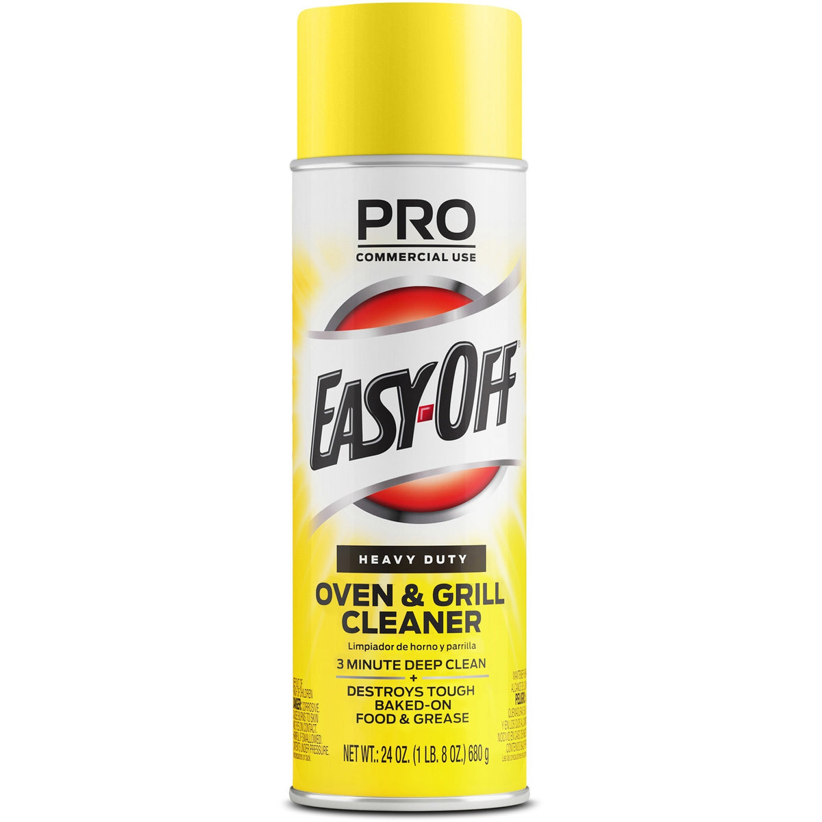 Professional Easy-Off Heavy Duty Oven & Grill Cleaner - Ready-To-Use - 24 fl oz (0.8 quart) - Lemon Floral Scent - Heavy Duty - White Aerosol Spray Can - 1 Each