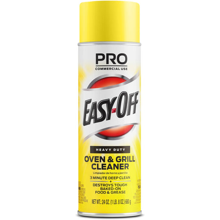 Professional Easy-Off Heavy Duty Oven & Grill Cleaner - Ready-To-Use - 24 fl oz (0.8 quart) - Lemon Floral Scent - Heavy Duty - White Aerosol Spray Can - 1 Each