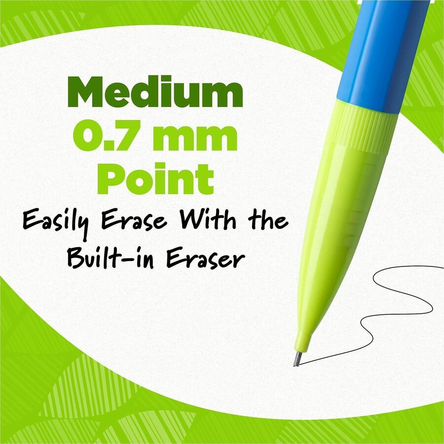 BIC Ecolutions Xtra Life Mechanical Pencil: 0.7mm Black Lead #2 HB Medium Point - Pencils