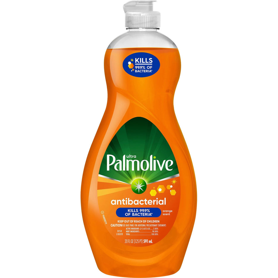 Palmolive Antibacterial Ultra Dish Soap - Concentrate - 20 fl oz (0.6 quart) - Antibacterial, Phosphate-free, Kosher, Residue-free, Non-abrasive - Orange - 1 Each