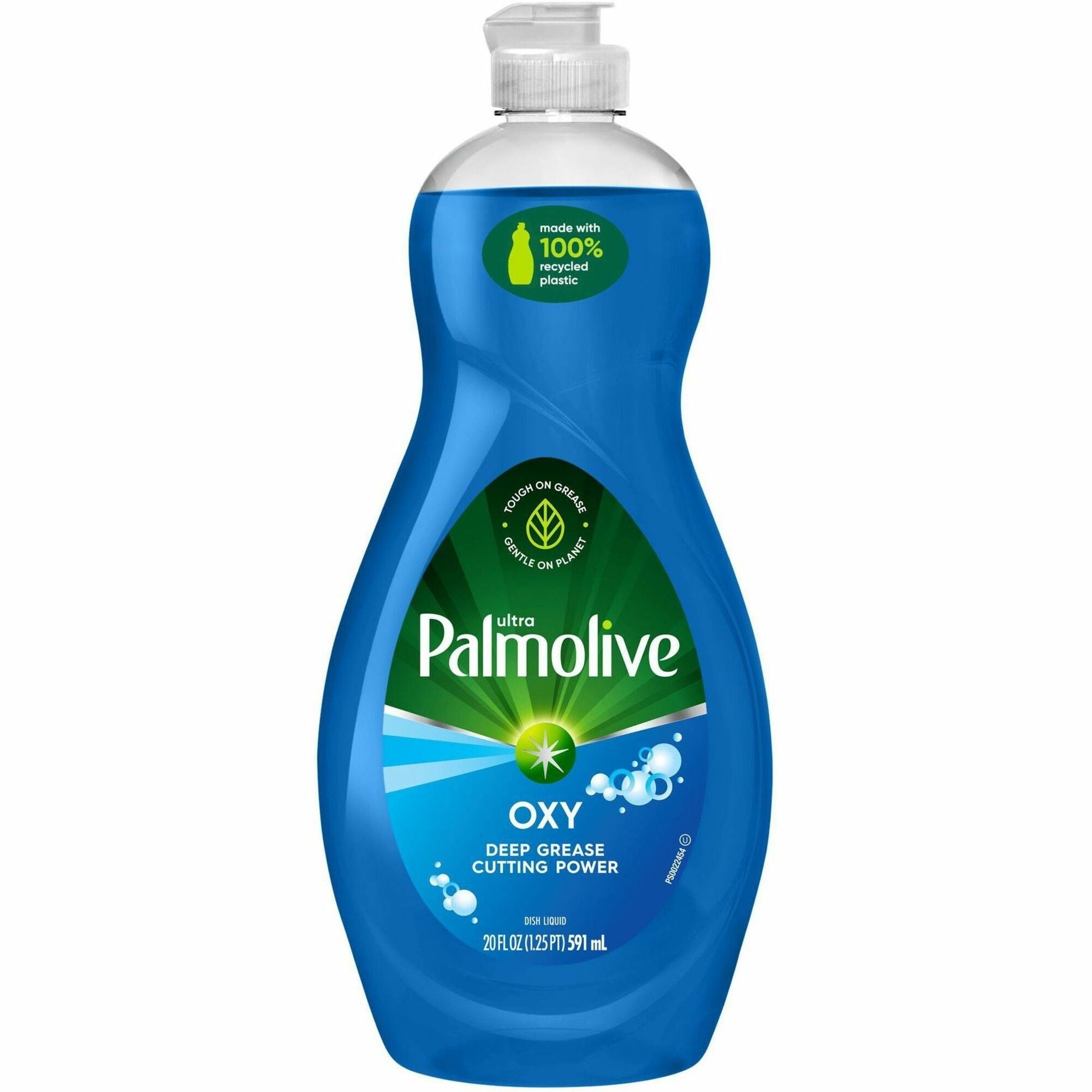 Palmolive Ultra Dish Soap Oxy Degreaser - Concentrate - 20 fl oz (0.6 quart) - Residue-free, Dry Resistant, Eco-friendly, Biodegradable, Phosphate-free, Paraben-free - Blue - 1 Each