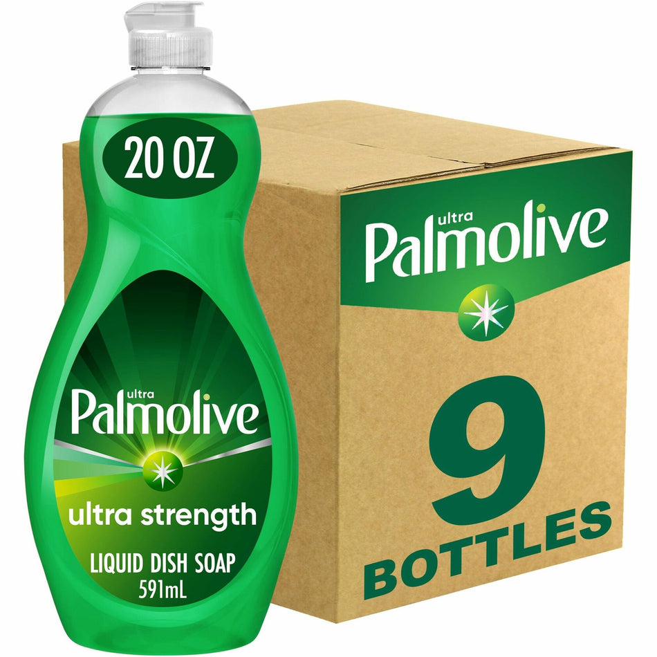Palmolive Original Ultra Liquid Dish Soap - 20 fl oz (0.6 quart) - Biodegradable, Phosphate-free, Paraben-free, Eco-friendly - Green - 9 / Carton