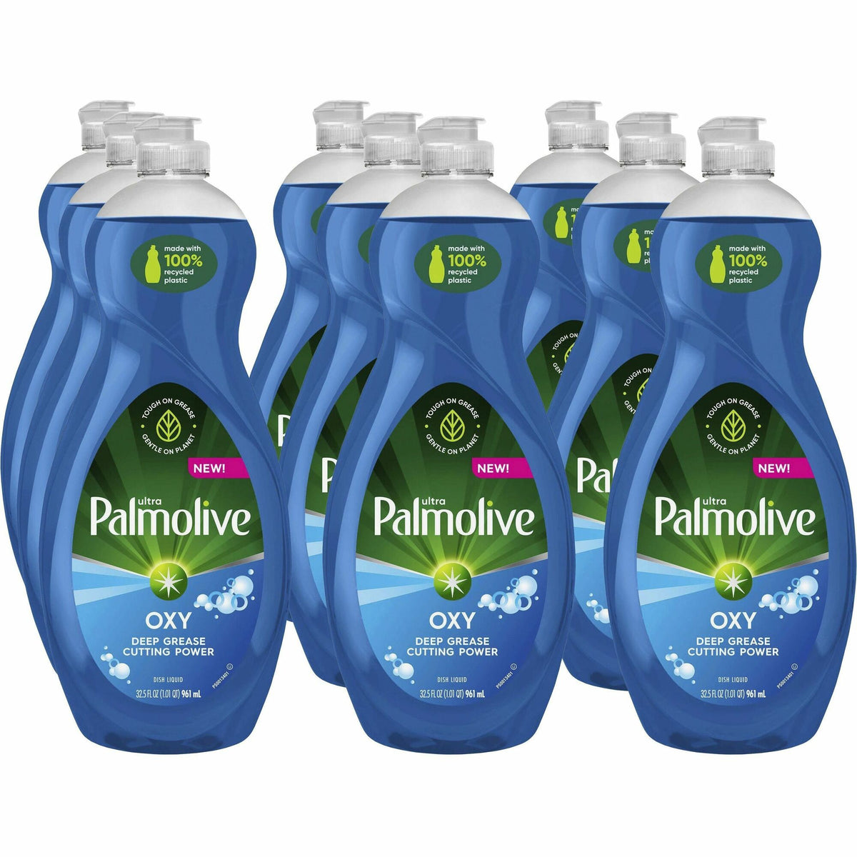 Palmolive Ultra Dish Soap Oxy Degreaser - Concentrate - 32.5 fl oz (1 quart) - Residue-free, Soft, Biodegradable, Phosphate-free, Paraben-free, Eco-friendly - Multi - 9 / Carton