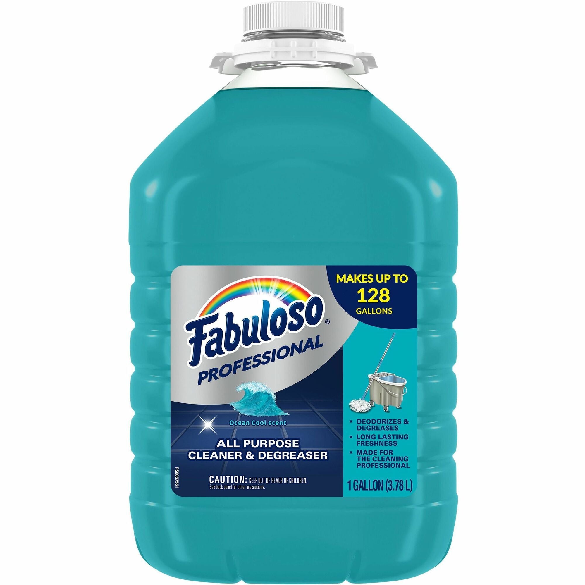 Fabuloso Ocean Multi-use Cleaner - Concentrate - 128 fl oz (4 quart) - Ocean Cool, Pleasant Scent - Long Lasting, pH Neutral, pH Balanced, Easy to Use, Rinse-free - Blue - 4 / Carton