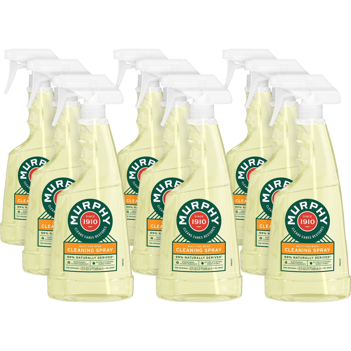 Murphy® Oil Soap Multi-use Spray - Ready-To-Use - 22 fl oz (0.7 quart) - Fresh Orange Scent - Orange Bottle - 9 / Carton