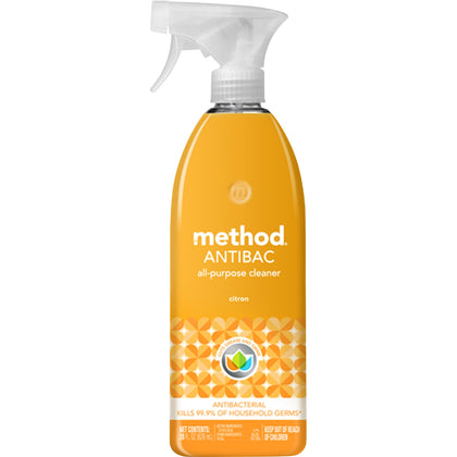 Method Antibac All-purpose Cleaner: Citron Fresh Scent 28 fl oz - Antibacterial Disinfectant - Multipurpose Cleaners