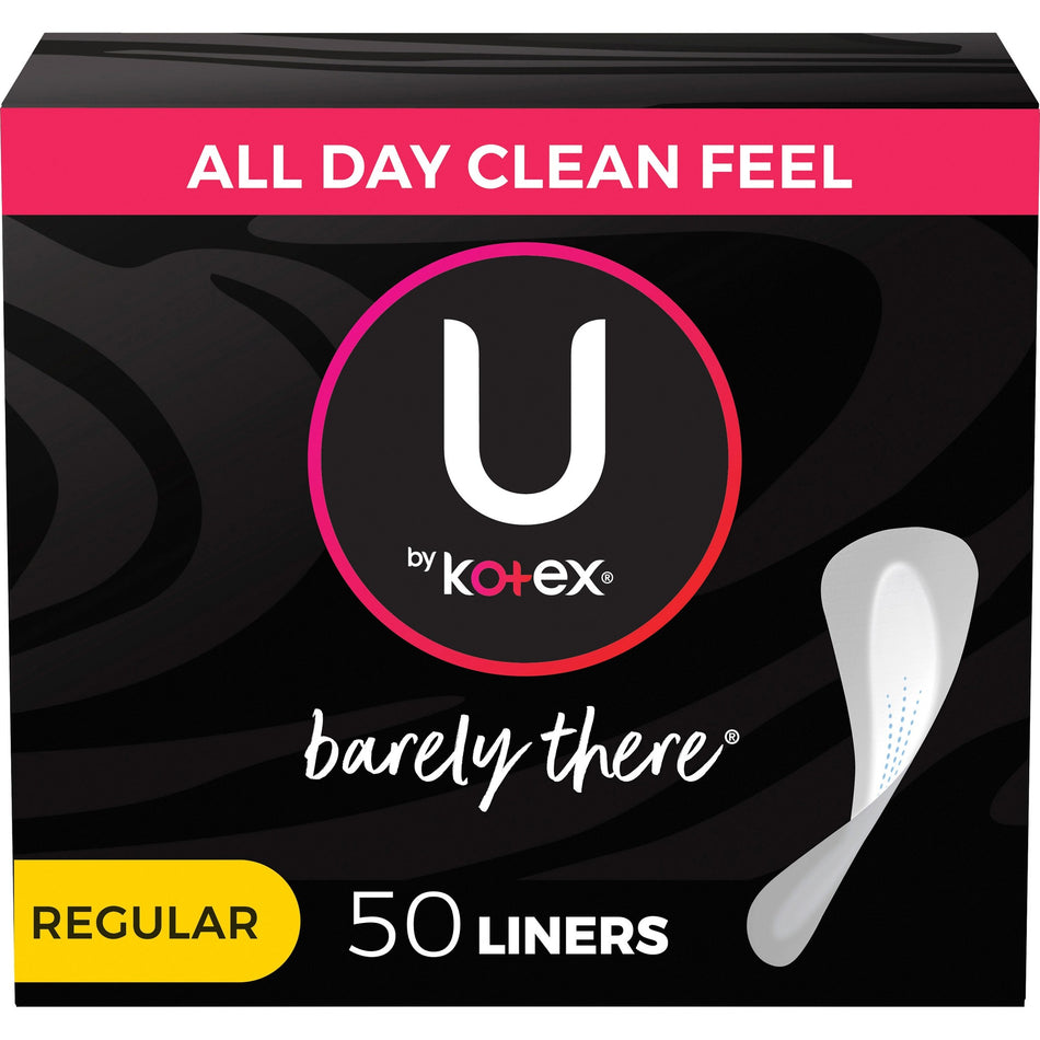 U by Kotex Barely There Panty Liner - Regular - Individually Wrapped - 50/Box - 1 Each