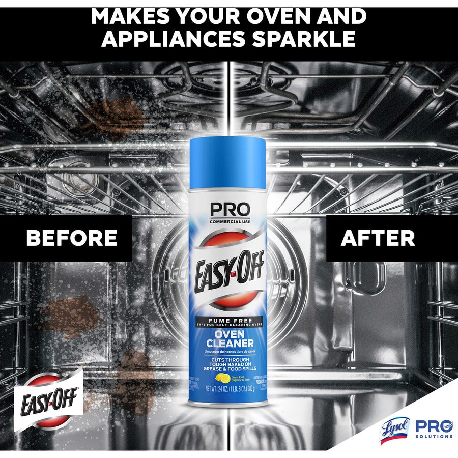 Professional Easy-Off Fume Free Over Cleaner - 24 oz (1.50 lb) - Lemon Scent - Fume-free - White - 1 Each