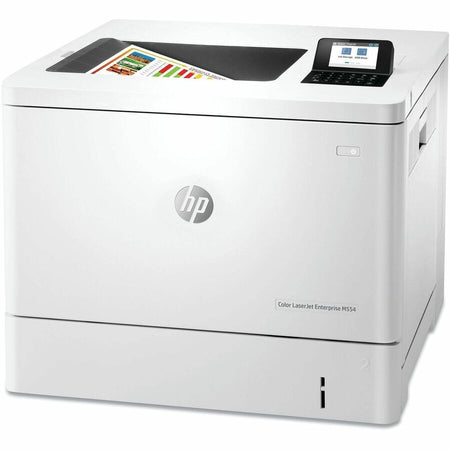 HP LaserJet Enterprise M554 M554dn Desktop Laser Printer - Color - Left