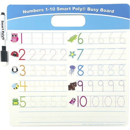 Ashley Numbers 1 - 10 Smart Poly Busy Board - Rear
